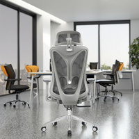 Nouveau design chaise réglable en maille appui-tête de secrétariat mécanisme décontracté inclinable amortisseur chaise de bureau de direction ergonomique