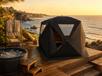 Tente de sauna portable Warmfire Home Spa Detox Oxford Square pour la relaxation, l'amincissement et les événements sur la plage