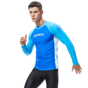Maillot de bain à manches longues pour hommes, protection solaire, T-shirt de plage, <span class=keywords><strong>surf</strong></span>, flottant, costume de plongée, respirant, nouvelle collection - Product Image 6