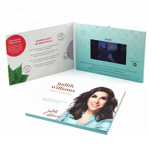 Artículos de regalo Precio bajo Venta al por mayor Negocios Lcd Tarjeta de promoción de felicitación Folleto de video a granel Video Mailer Video Flyer - Product Image 1