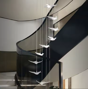 Zeal Lighting colgante luces colgantes accesorios lineal gran techo escalera LED candelabros de cristal - Product Image 2