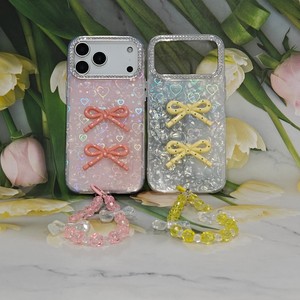 Custodia per telefono 3D <span class=keywords><strong>con</strong></span> motivo a conchiglia e cuori olografici, <span class=keywords><strong>con</strong></span> cordino di perline, estetica, protettiva per donne e ragazze, compatibile <span class=keywords><strong>con</strong></span> 17 - Product Image 2