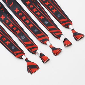 Bracelets personnalisés en polyester pour festivals de musique avec glissière métallique sécurisée, bracelets d'identification par sublimation pour le contrôle d'accès aux événements - Product Image 2