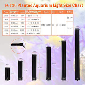 Fullgain <span class=keywords><strong>acuario</strong></span> DIY modo <span class=keywords><strong>programable</strong></span> luz <span class=keywords><strong>Led</strong></span> espectro completo planta pecera luz Lcd <span class=keywords><strong>pantalla</strong></span> 7 colores amanecer puesta de sol Luna - Product Image 2
