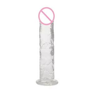 Women's Colorful TPE Adult Product Genre Realistic Design Natural Rubber Dildo Soft Silicone Material Artificial Crystal Dildos - Product Image 2