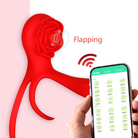 Vibrateur Rose Grande Force, Jouet Sexuel Vibrant pour Homme, Anneau Pénien à Contrôle par Application, Retardateur d'Éjaculation, Produits Sextoys pour Couples