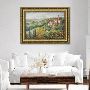 Art Mural Antique-<span class=keywords><strong>Fleurs</strong></span> Sauvages Vintage Peinture à l'Huile Téléchargement Numérique Imprimable Pays Champ Prairie Paysage Rivière Peint À La Main - Product Image 2