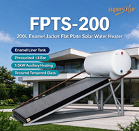 Chauffe-eau solaire à plaques plates pressurisées Super Solar FPTS-200 avec revêtement émaillé