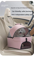 Nouveau chariot pliable en métal 2026 personnalisé pour chats et chiens, sac de voyage extérieur pour animaux de compagnie, panier séparable