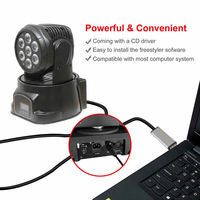 Adaptateur d'interface DMX512 USB vers DMX, câble de contrôleur pour lampes de scène, conducteur en cuivre pur, gaine en PVC, blindage tressé pour ordinateur