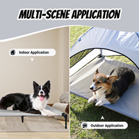 Lit surélevé pour chien avec auvent amovible, tente portable pour animaux de compagnie, lit de camping pour animaux de compagnie imperméable et respirant