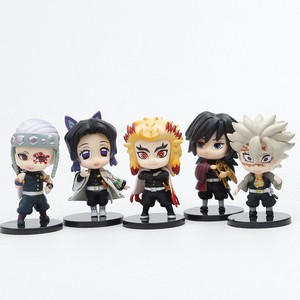 10ชิ้นปีศาจฆ่า kamado tanjiriou <span class=keywords><strong>Ghost</strong></span> Killer Team เก้าเสารุ่น Q รูปปั้นไข่บิดรูปปั้น - Product Image 6