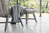 AJUNION Chaise moderne à dossier haut pour les loisirs de plein air Villa Hôtel Canapé paresseux Chaise longue de jardin en corde avec repose-pieds
