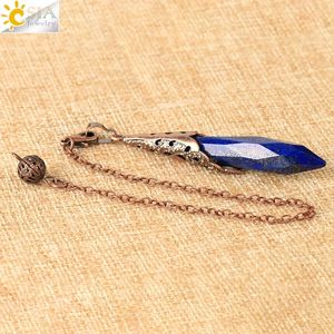 CSJA Pendules de radiesthésie de guérison naturelle Crystal Vintage Pendulos Pendule pour la divination Bijoux de Noël G653 - Product Image 6