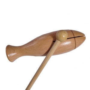 Instrument de percussion en bois en gros, bloc de percussion en bois portatif avec baguette pour l'enseignement Orff en maternelle - Product Image 2