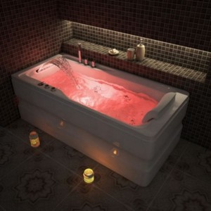 Baignoire tourbillon autoportante <span class=keywords><strong>blanche</strong></span> durable grande conception de trempage <span class=keywords><strong>frais</strong></span> Application d'hôtel pierre certifiée Cupc à bas prix - Product Image 1