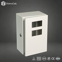 Armoire électrique résistante aux chocs L RoHS IP66 IK10 avec étagères, armoire électrique pour usine de transformation alimentaire DistroCab HMB-AE