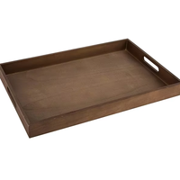 Plateau de service en MDF peint haute résistance, ensemble d'une seule pièce avec forme personnalisée, table basse avec poignées découpées pour les collations, mini-bars