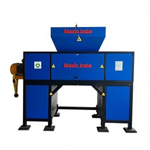 Broyeur de déchets mixtes de luxe à double arbre, capacité 500 kg/h, semi-automatique, pour le broyage du plastique à usage industriel - Product Image 1