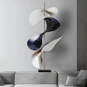 Luminaire suspendu en spirale contemporain, acrylique, métal, grande taille, couleur changeante, blanc chaud, LED, éclairage de plafond pour hôtel - Product Image 3
