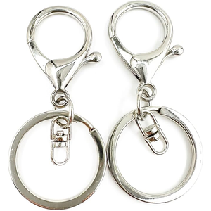 Llaveros de Oro con Anillas y Cadenas de 1.92 pulgadas, Kit de Herrajes DIY para Llaveros, Accesorios para Anillas de Llaves para Proyectos de Fabricación de Llaveros - Product Image 1