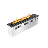 Cheminée à éthanol moderne avec insert en acier, fabrication exquise, avec télécommande pour l'ambiance des restaurants intérieurs