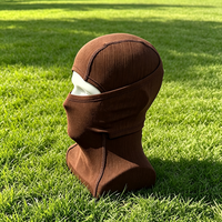 Pasamontañas Elástico Marrón, Protección Facial y de Cuello, Capucha para Playa, Natación, Surf, Máscara de Esquí a Prueba de Viento