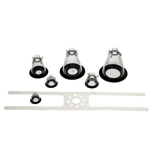 กรวยพีซีโปร่งใสสูงและซิลิโคนสีดำอ่อนไดอะแฟรมหน้ากากระงับความรู้สึกสัตว์ - Product Image 2