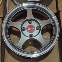 Jantes en alliage X-RIMS 14x5.5 4x100 5 branches classiques argentées avec lèvre usinée ET38 pour Honda Civic Integra
