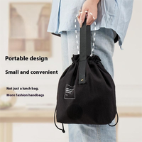 À la mode léger isolé toile boîte à lunch Portable Bento repas sac Bundle pour étudiants employés de bureau sac isotherme
