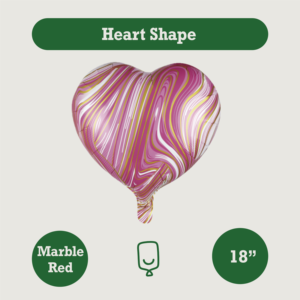 Ballon Forme Cœur Marbre Agate 18 Pouces Plusieurs Couleurs Saint Valentin Mariage Déco OEM Mylar FAMA BSCI Sedex Usine - Product Image 1