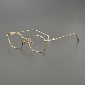 2024高品質GM眼鏡プロのカスタマイズチタンABA眼鏡ファッション男性女性スクエアチタン光学フレーム
