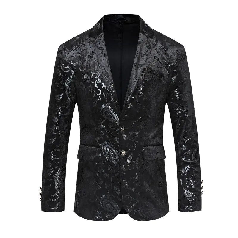 J009 черный мужской костюм куртка Пейсли костюм полосатый блейзер Мужской приталенный Блейзер тонкий мужской деловой повседневный мужской Стильный блейзер