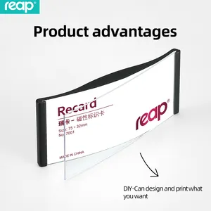 REAP fábrica venta directa de plástico colorido magnético nombre insignia para empleado personalizado reutilizable personal etiqueta de nombre