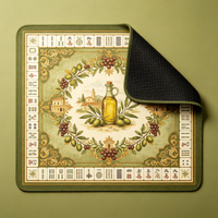 Tapis de Mahjong Ferme de Tournesols Jaune, Imprimé Jardin de Tournesols, Antidérapant, Pliable, en Feutre, pour 4 Joueurs
