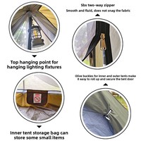 Tente de trekking Air-Peak 1 pour une personne, abri de randonnée léger sans armature, imperméabilisation 2000-3000 mm, camping trois saisons