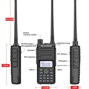 Émetteur-récepteur portable double bande BF-H6 longue portée, haute puissance 5W, talkie-walkie analogique, portée de 5 km, batterie 1000-1500mAh - Product Image 5