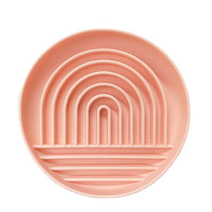 BPA gratis mudah untuk membersihkan silikon anjing Lickmat mangkuk makan dengan cangkir hisap bulat Puzzle bentuk silikon hewan peliharaan mangkuk tempat makan lambat - Product Image 3