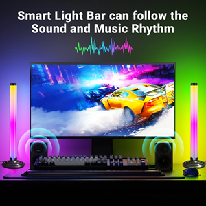 LED <b>Light</b> Bar, Music Sync RGB Colorful RGB LED PVC <b>Smart</b> Strip <b>Lights</b> USB 2pcs Ambient <b>Light</b> APP Control - Product Image 6