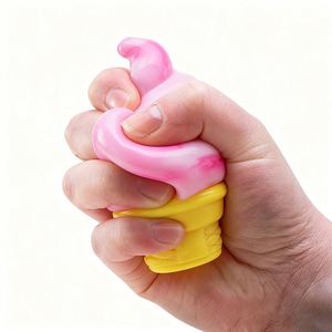 Portable Ice Cream Decompression Toy Silicone Squeeze Stress Relief Toy <b>Desk</b> Anti-Anxiety Toy for Adults Office - Product Image 5
