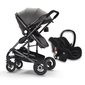 High Landscape Newborn Carry Cot And Carseat Luxury Stroller Set Travel System Pram Baby Stroller 3 In 1