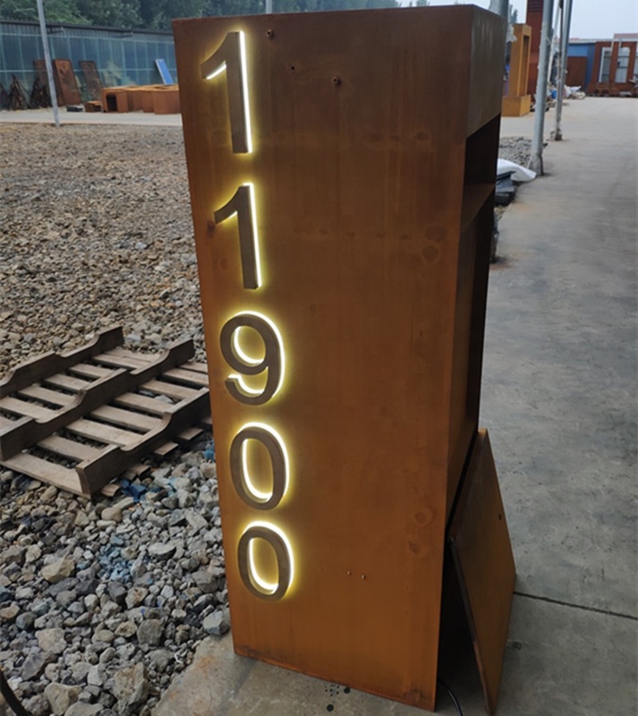 Modern Design Corten Steel Mailbox Urban