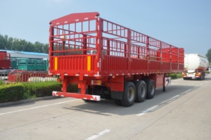 Semirremolque de estaca de 3 ejes de fábrica de China, capacidad de carga de 80 toneladas para camión de valla de rejilla de almacén - Product Image 2
