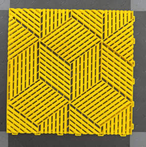 Dalles de sol de garage antidérapantes en PP, nouvelle gamme de dalles emboîtables 3D, installation facile, pour <span class=keywords><strong>atelier</strong></span> intérieur - Product Image 3