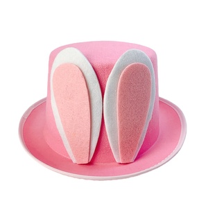Chapéu de Festa Orelhas de Coelho SOLPOP, Acessório de Cosplay para Mulheres e Homens, Chapéu Fedora Jazz de Coelho para Páscoa e Halloween - Product Image 3