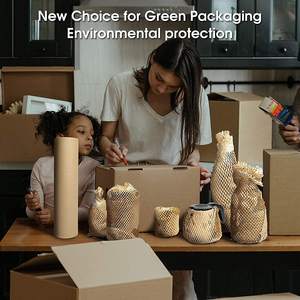 Oemrollingpaper 벌집 종이 포장 포장 공예 포장 롤 공예 롤 선물 포장지 벌집 종이 블랙 - Product Image 3