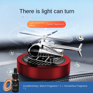 Diffuseur de parfum de voiture rotatif créatif de luxe à énergie solaire en alliage pour huiles essentielles, à placer sur la grille <span class=keywords><strong>d</strong></span>'aération - Product Image 6