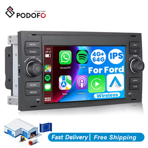 Podofo Pantalla CarPlay de 7'' 4+64G para Ford Transit Fiesta Focus Galaxy Mondeo Fusion, CarPlay/Android Auto Inalámbrico, GPS, WIFI, RDS - Product Image 1