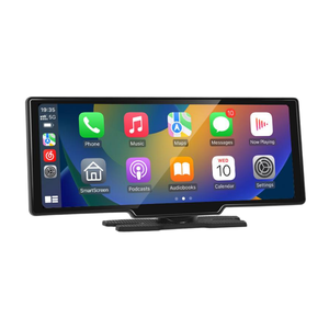 หน้าจอ Car Play ขนาด 10.26 นิ้ว แบบพกพา สเตอริโอในรถยนต์ หน้าจอสัมผัส Carplay จอภาพในรถยนต์ รองรับ AVIN TF Type C พร้อมไมโครโฟนและขาตั้ง OEM - Product Image 1