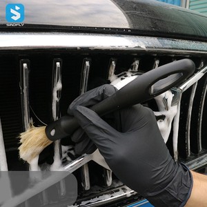 3 pezzi con manico lungo e setola per <span class=keywords><strong>capelli</strong></span> di cinghiale spazzola per pulizia auto strumento per la pulizia di dettagli multifunzione per dettagli interni - Product Image 6